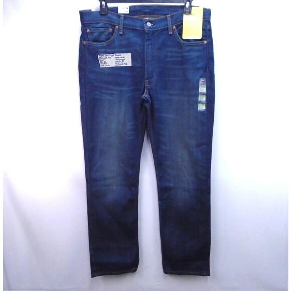 New Levi's 514 Straight Regular Fit Stretch Flex Blue Jeans Mens Size 38x32 - Picture 1 of 13